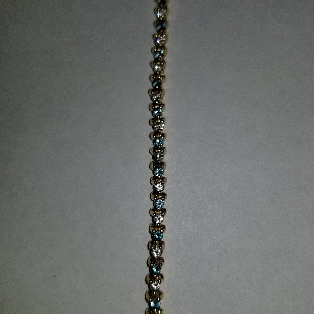Gemstone and gold bracelet